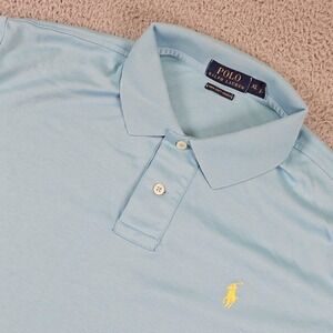 Polo Ralph Lauren Polo Shirt Mens XL Blue Pima Soft Touch Cotton Short Sleeve